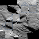Inset images show Philae as it drifted across the comet surface. (ESA/Rosetta/MPS for OSIRIS Team MPS/UPD/LAM/IAA/SSO/INTA/UPM/DASP/IDA)